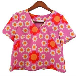 Hippocampe‎ Retro Floral Blouse Size Medium (40)